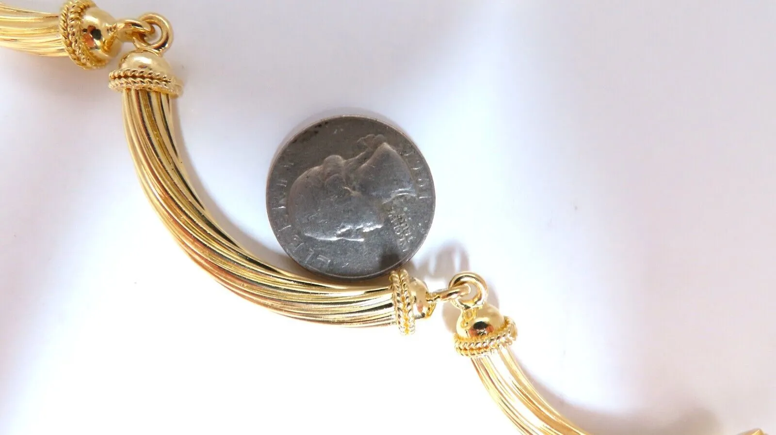 Byzantine Style Three Arched Bracelet 18kt 24.8 Grams 7 inch