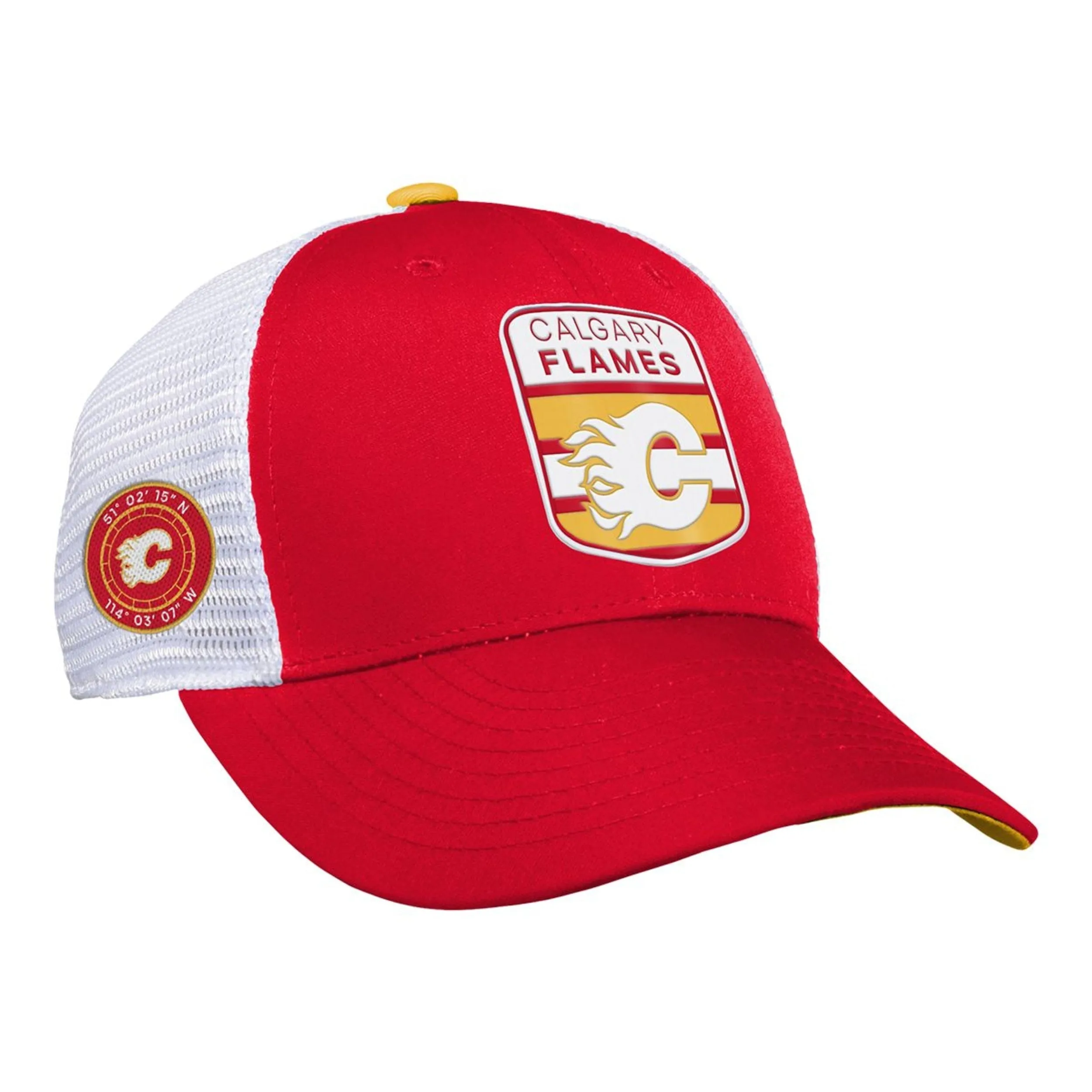 Calgary Flames - Fanatics NHL Draft Structured Trucker Youth Hat
