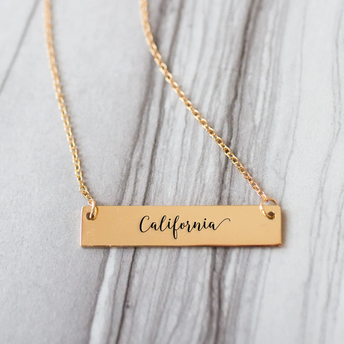 California Gold / Silver Bar Necklace