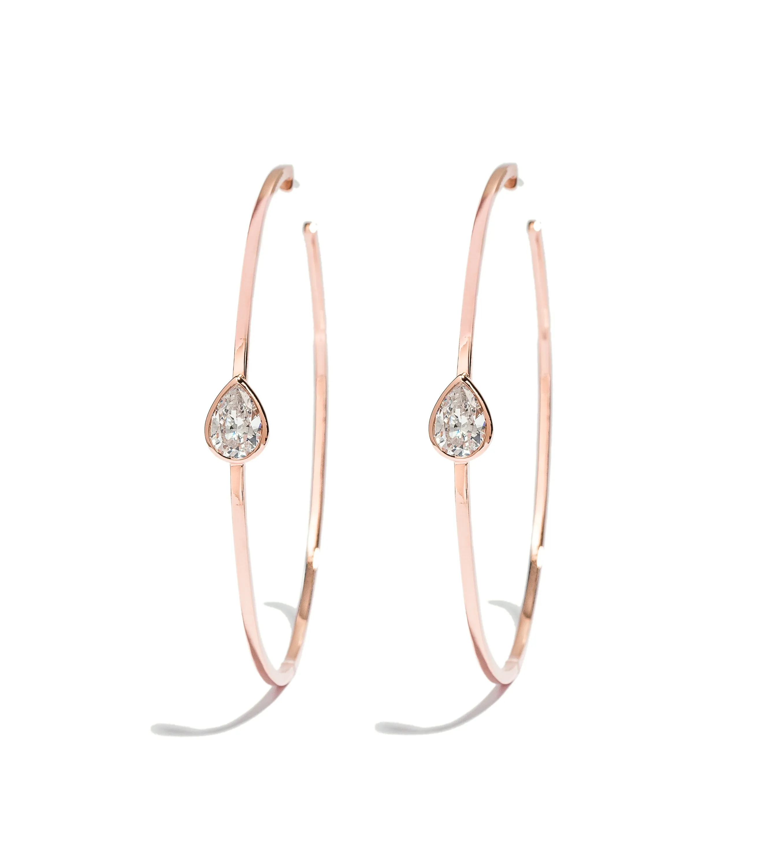 Calve Illusion Diamond Black Goold Hoop Earrings