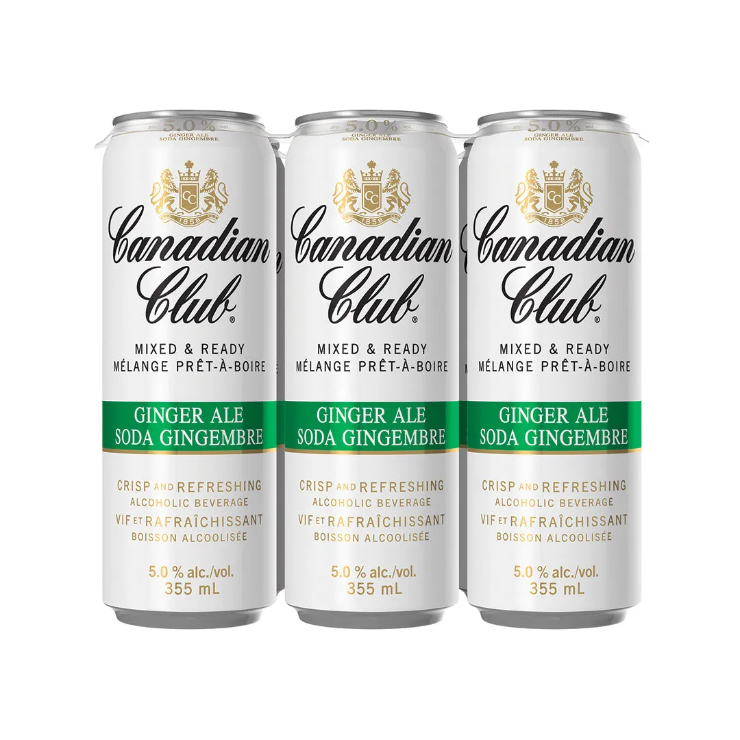 Canadian Club & Ginger Ale - 6x355mL