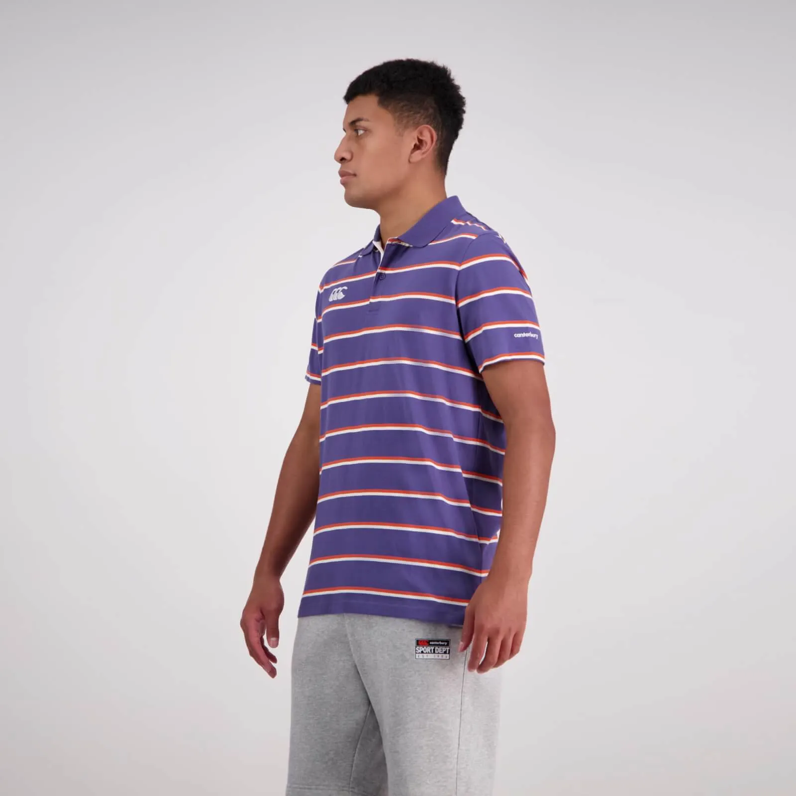 Canterbury Men's Yarn Dye Stripe Short Sleeve Polo - 2 Colours