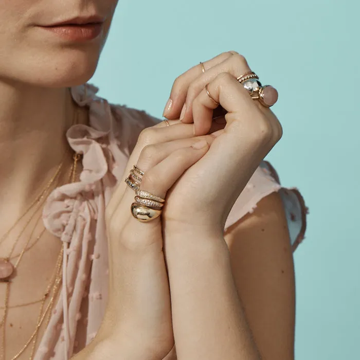 Carina pavé band 18k rose gold