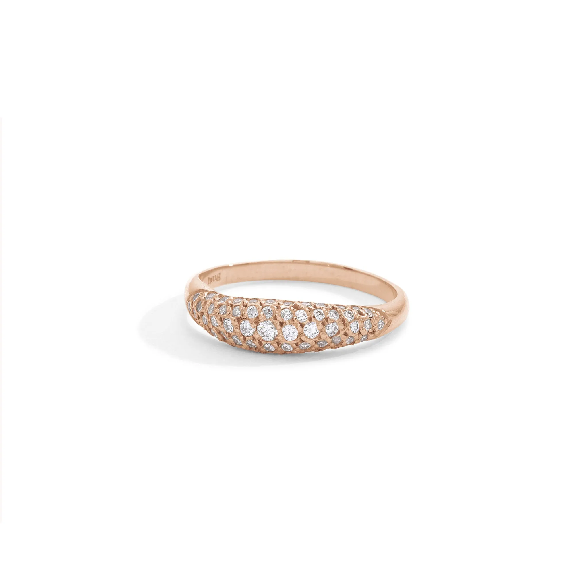 Carina pavé band 18k rose gold