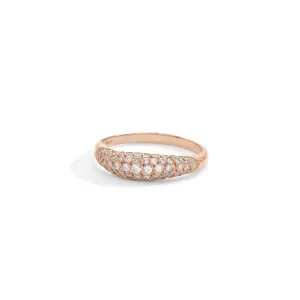 Carina pavé band 18k rose gold