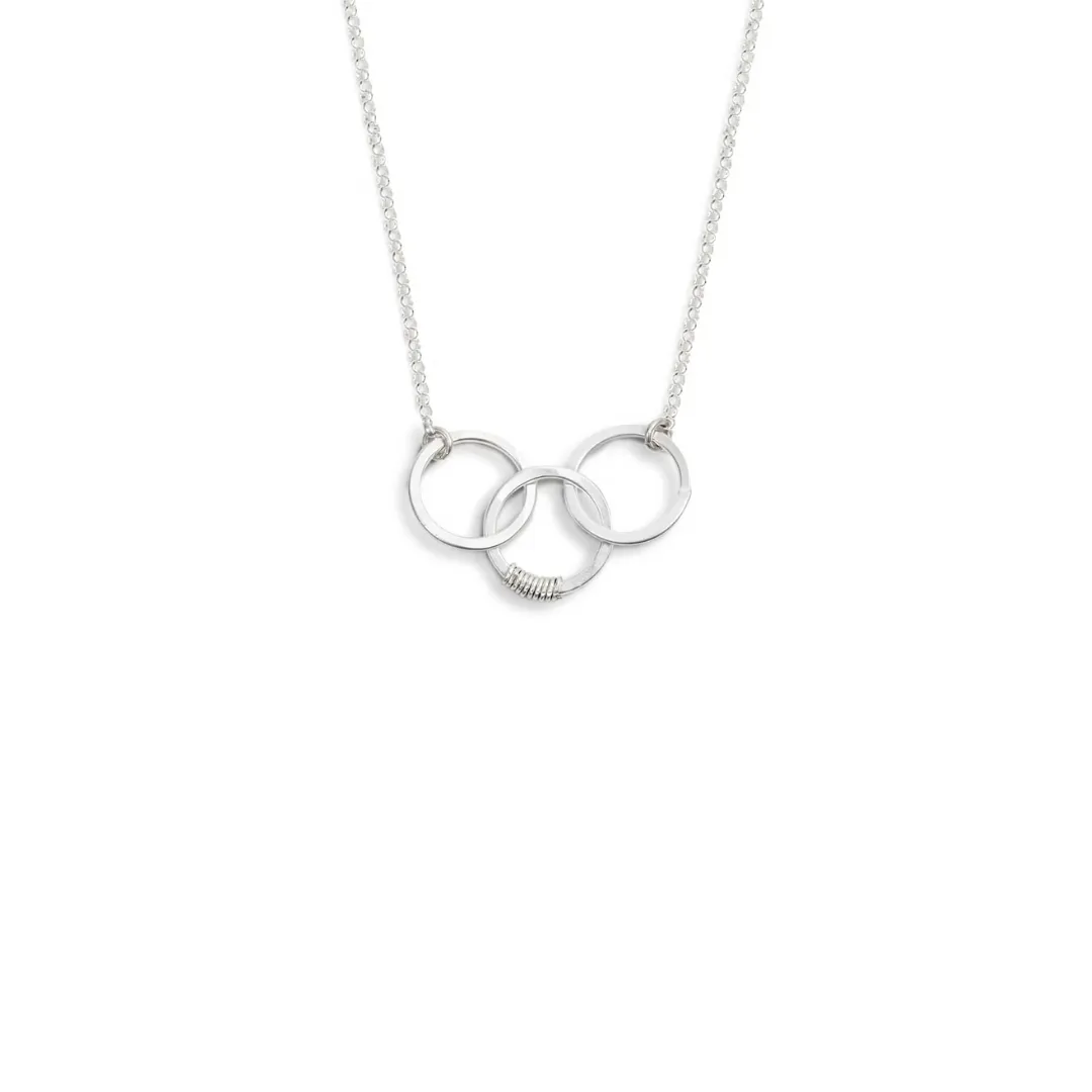 Cartwheel Necklace in Sterling Silver