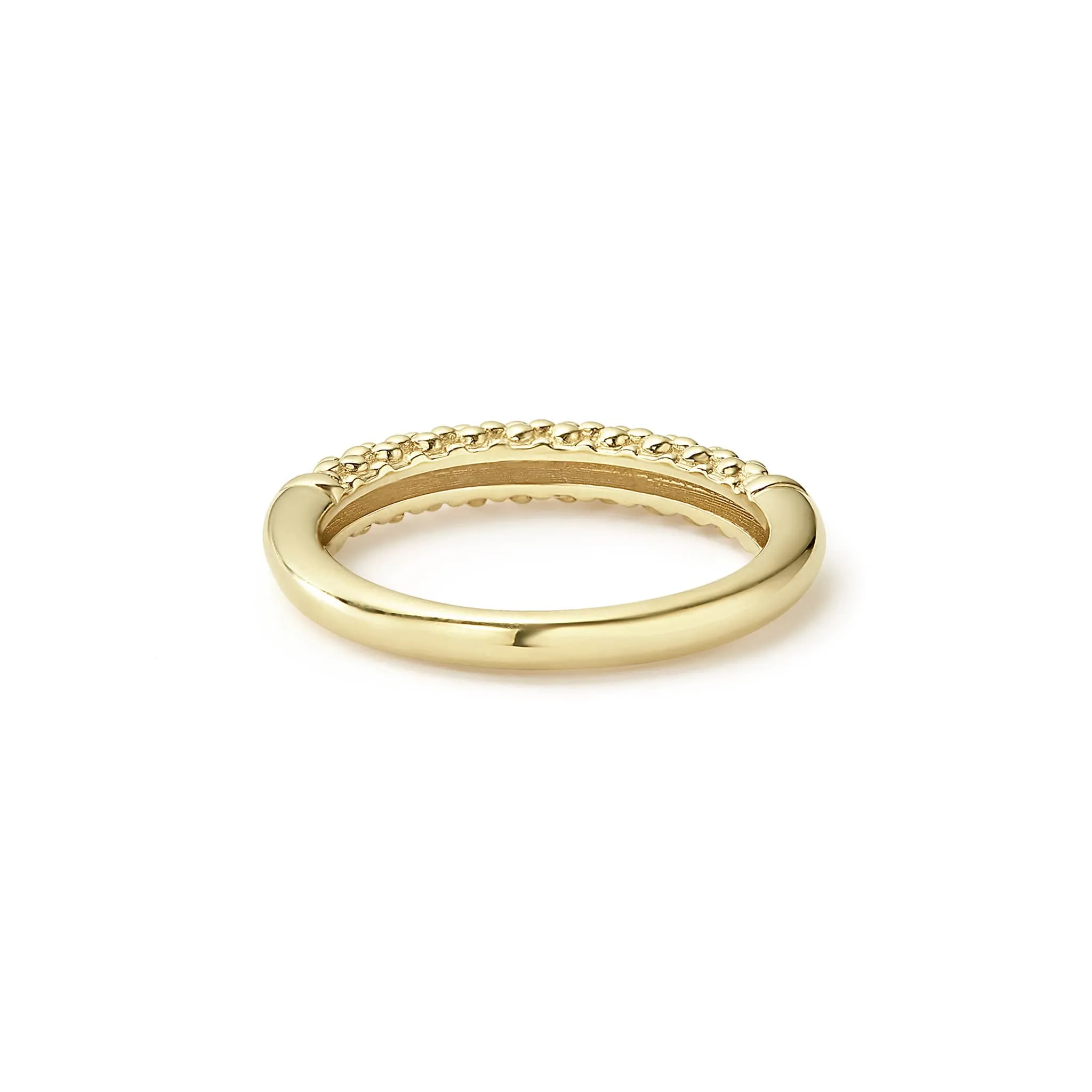 Caviar Gold 18K Gold Caviar Beaded Stacking Ring