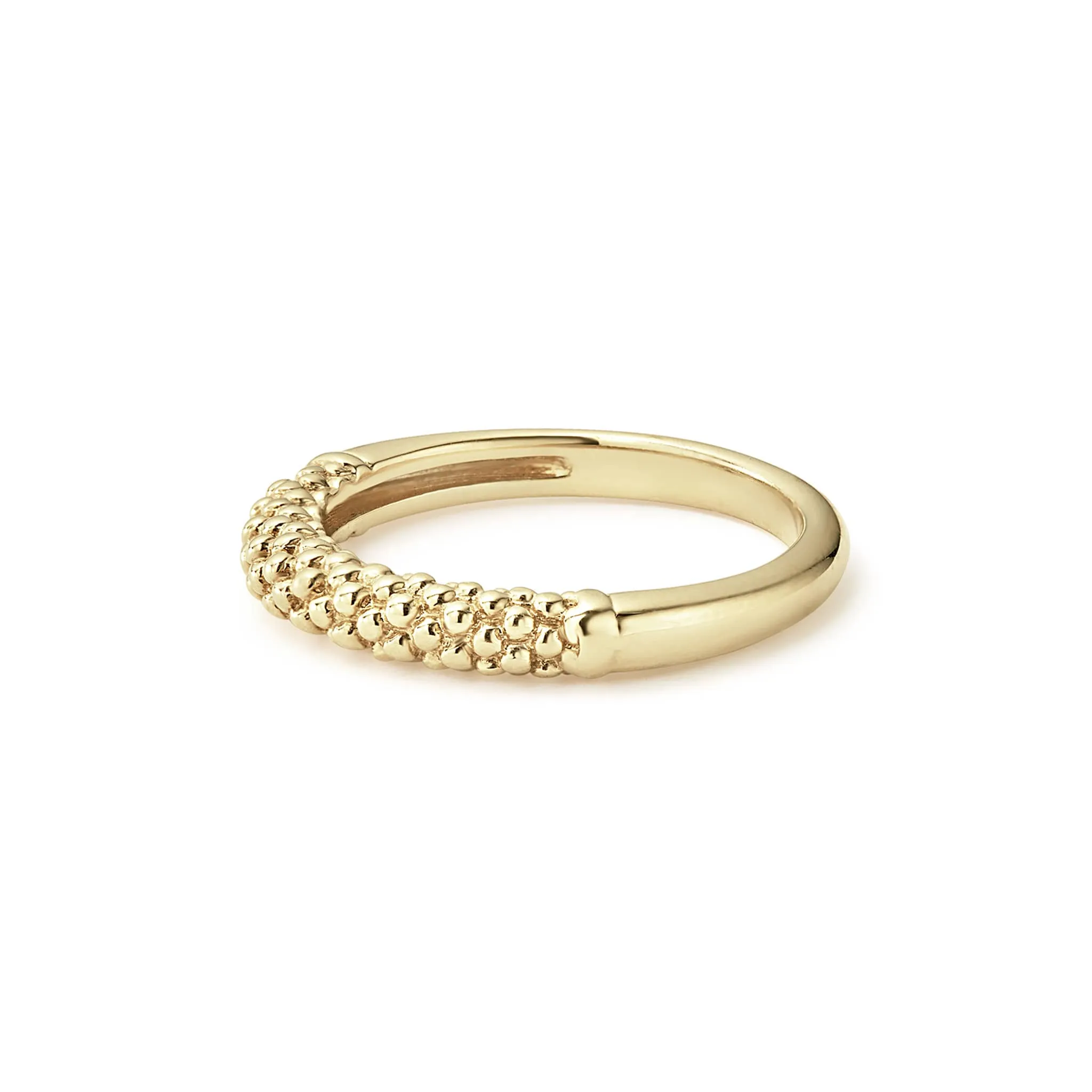 Caviar Gold 18K Gold Caviar Beaded Stacking Ring
