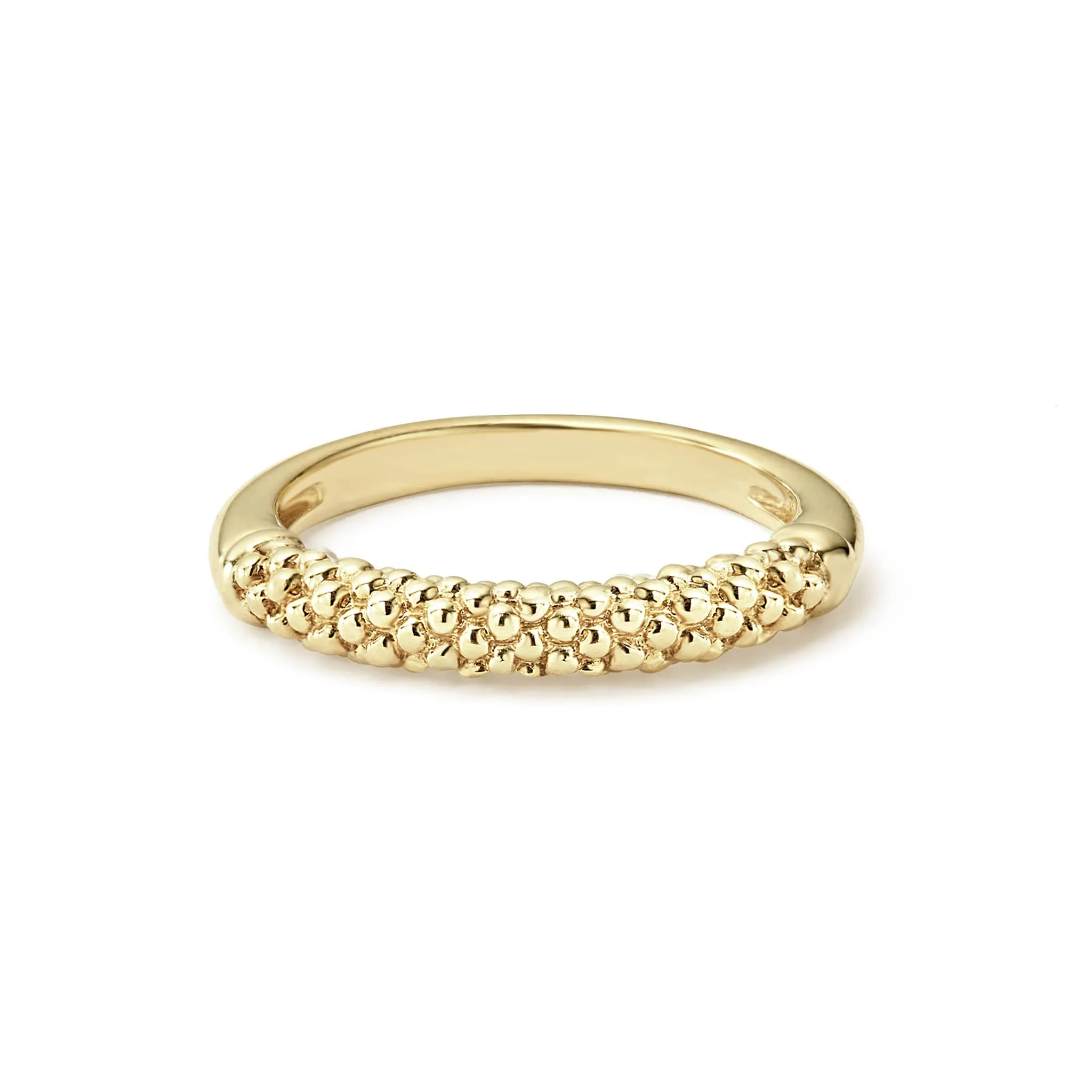 Caviar Gold 18K Gold Caviar Beaded Stacking Ring