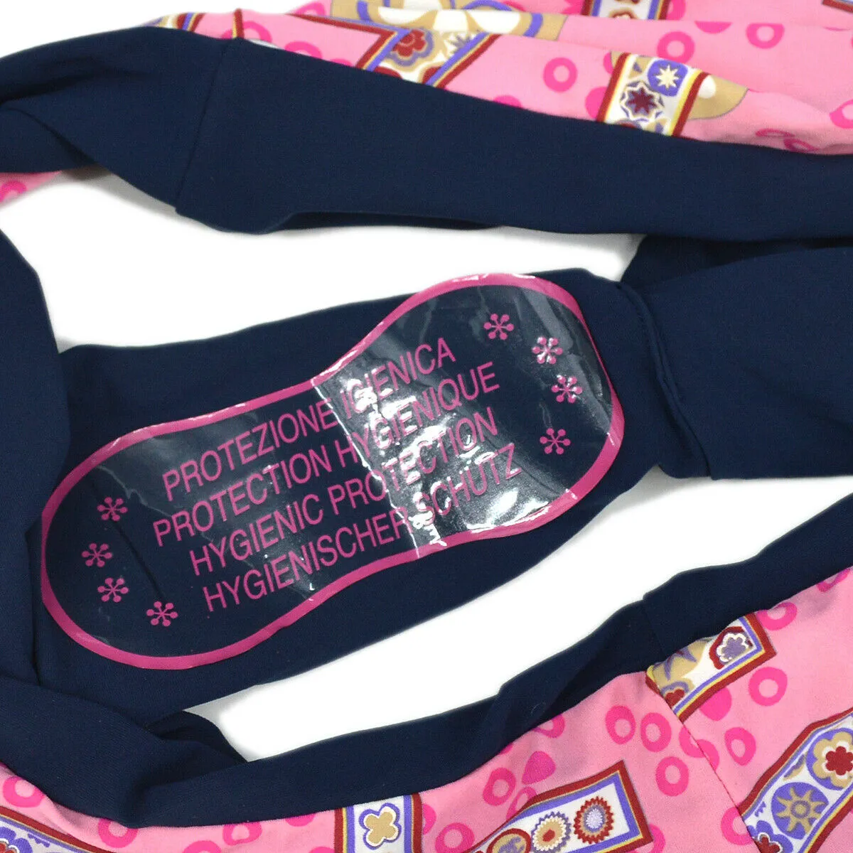 CHANEL #36 B3939 Swimwear Swimsuit Bikini Pink Navy 91381
