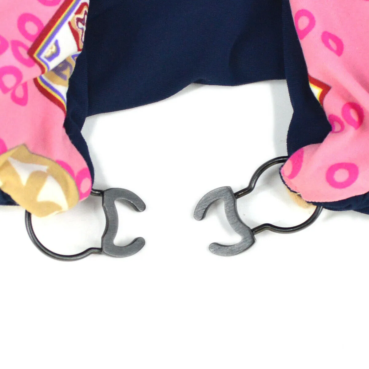 CHANEL #36 B3939 Swimwear Swimsuit Bikini Pink Navy 91381