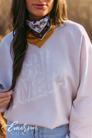 Chi Omega Subtle Sand Crewneck