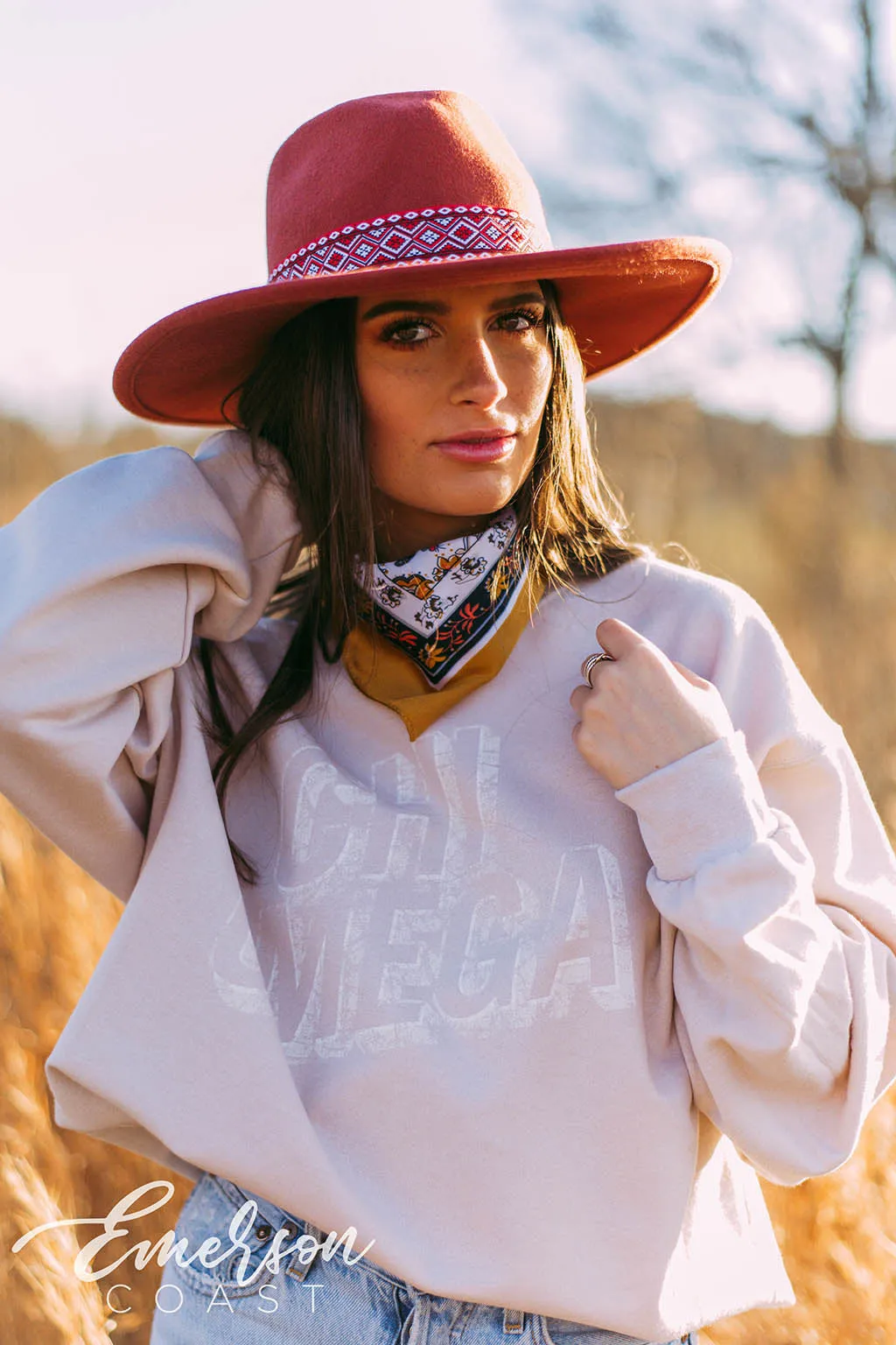 Chi Omega Subtle Sand Crewneck