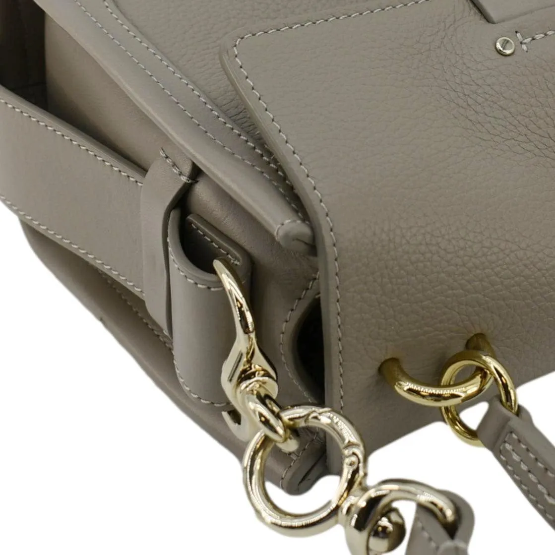 CHLOE Tess Day Bag Mini Leather Shoulder Bag Beige