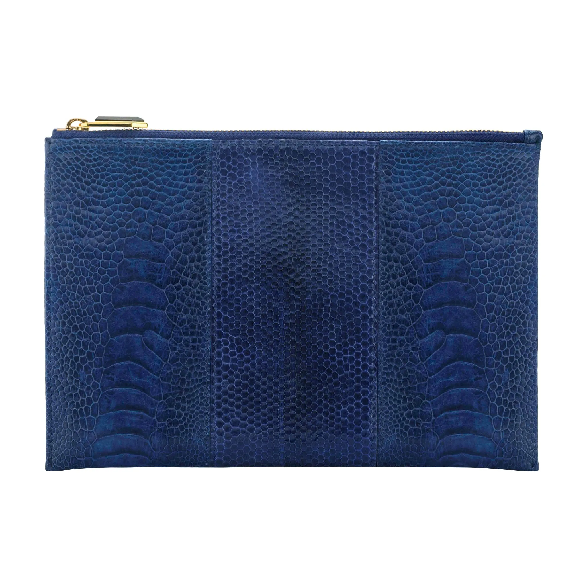 CHRISTINA SNAKESKIN & OSTRICH LEG POUCH
