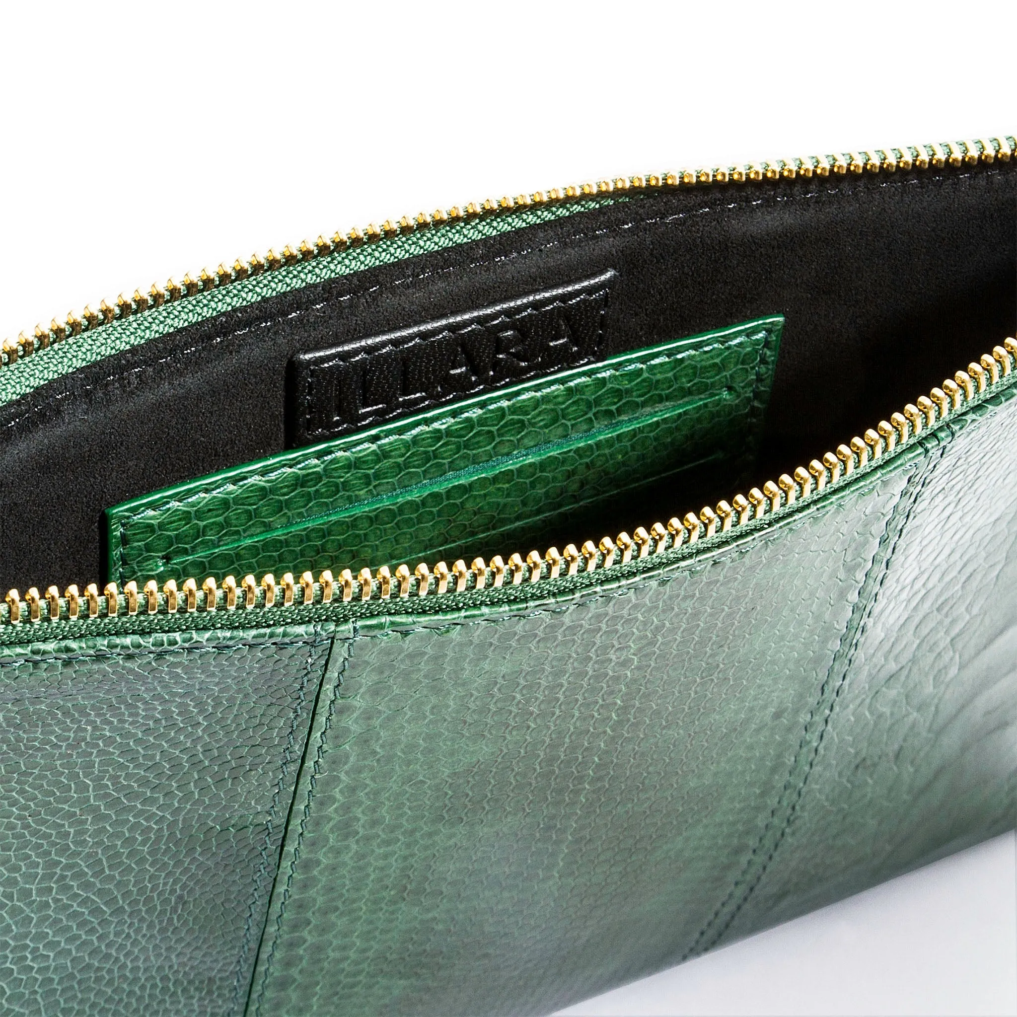CHRISTINA SNAKESKIN & OSTRICH LEG POUCH