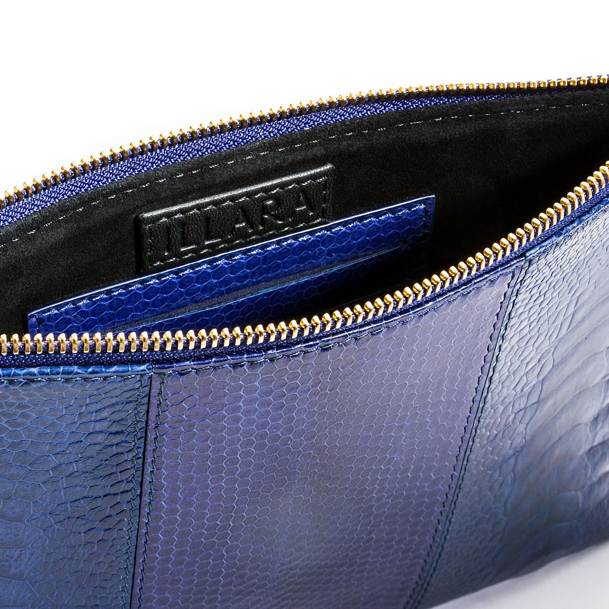 CHRISTINA SNAKESKIN & OSTRICH LEG POUCH
