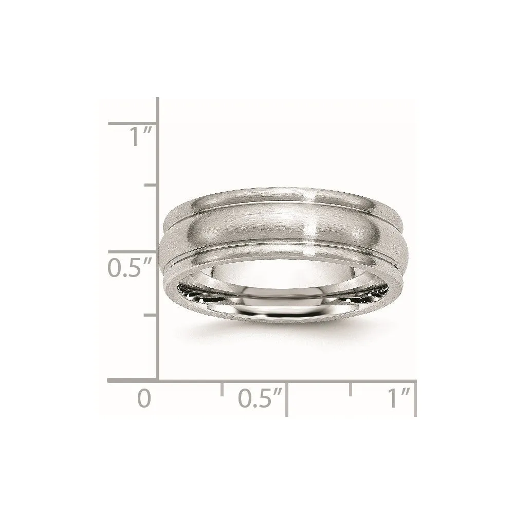 Cobalt Satin 7mm Rounded Edge Band