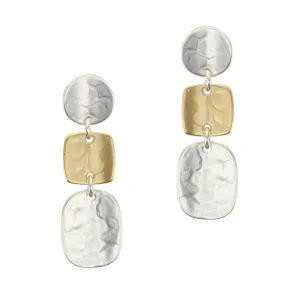 Concave Disc, Square and Oval Post Earring