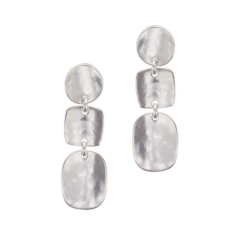 Concave Disc, Square and Oval Post Earring