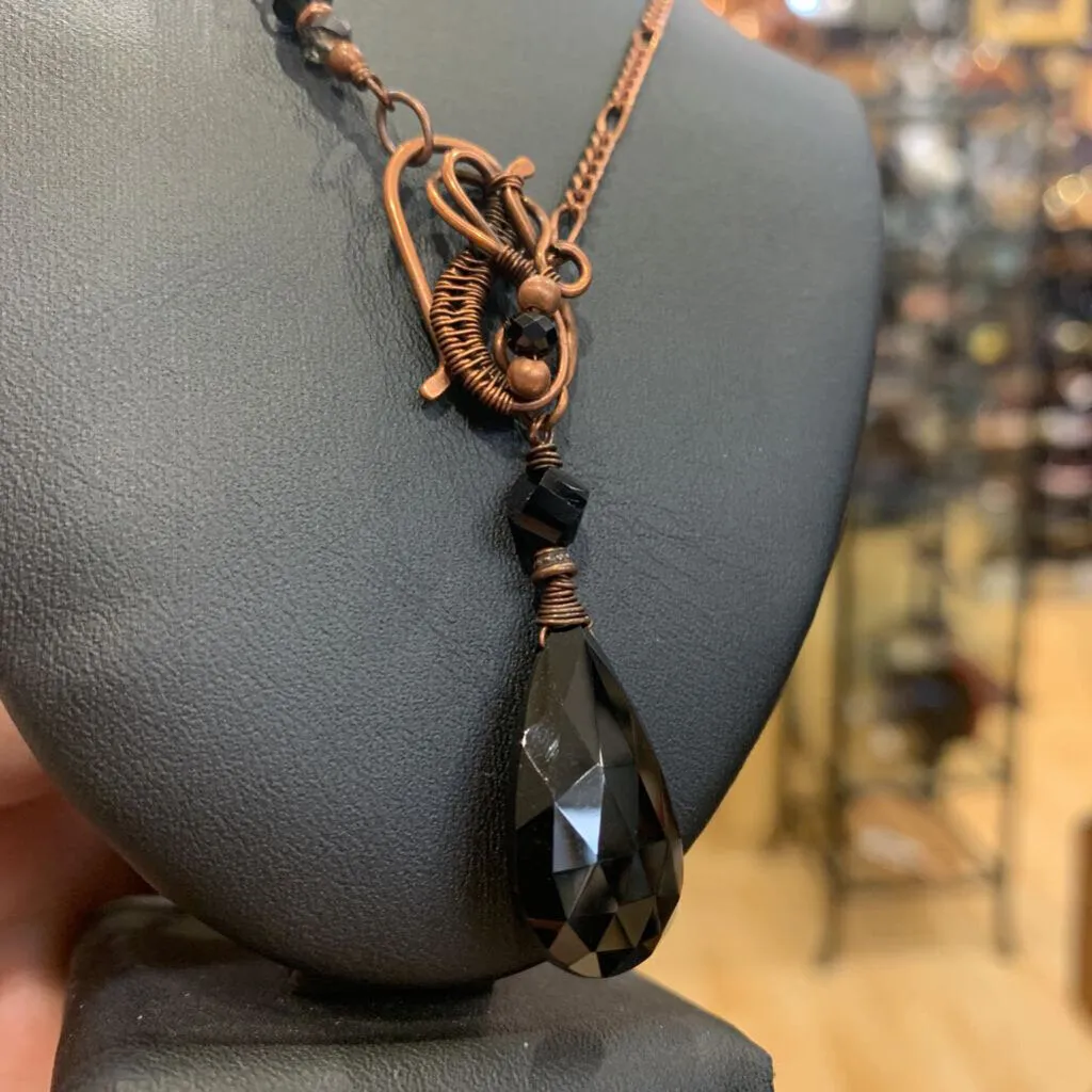 Copper Fold Formed Soldered Gemstone