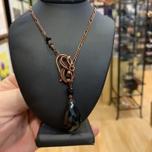 Copper Fold Formed Soldered Gemstone
