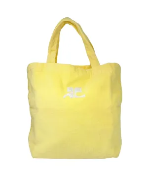 Courreges Yellow Terry Cloth Tote