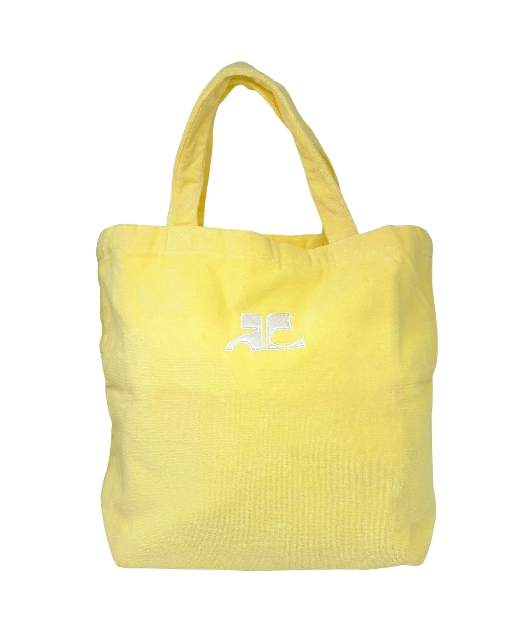 Courreges Yellow Terry Cloth Tote