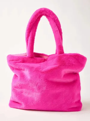 Cozy Cabin Faux Fur Tote - Ultraviolet