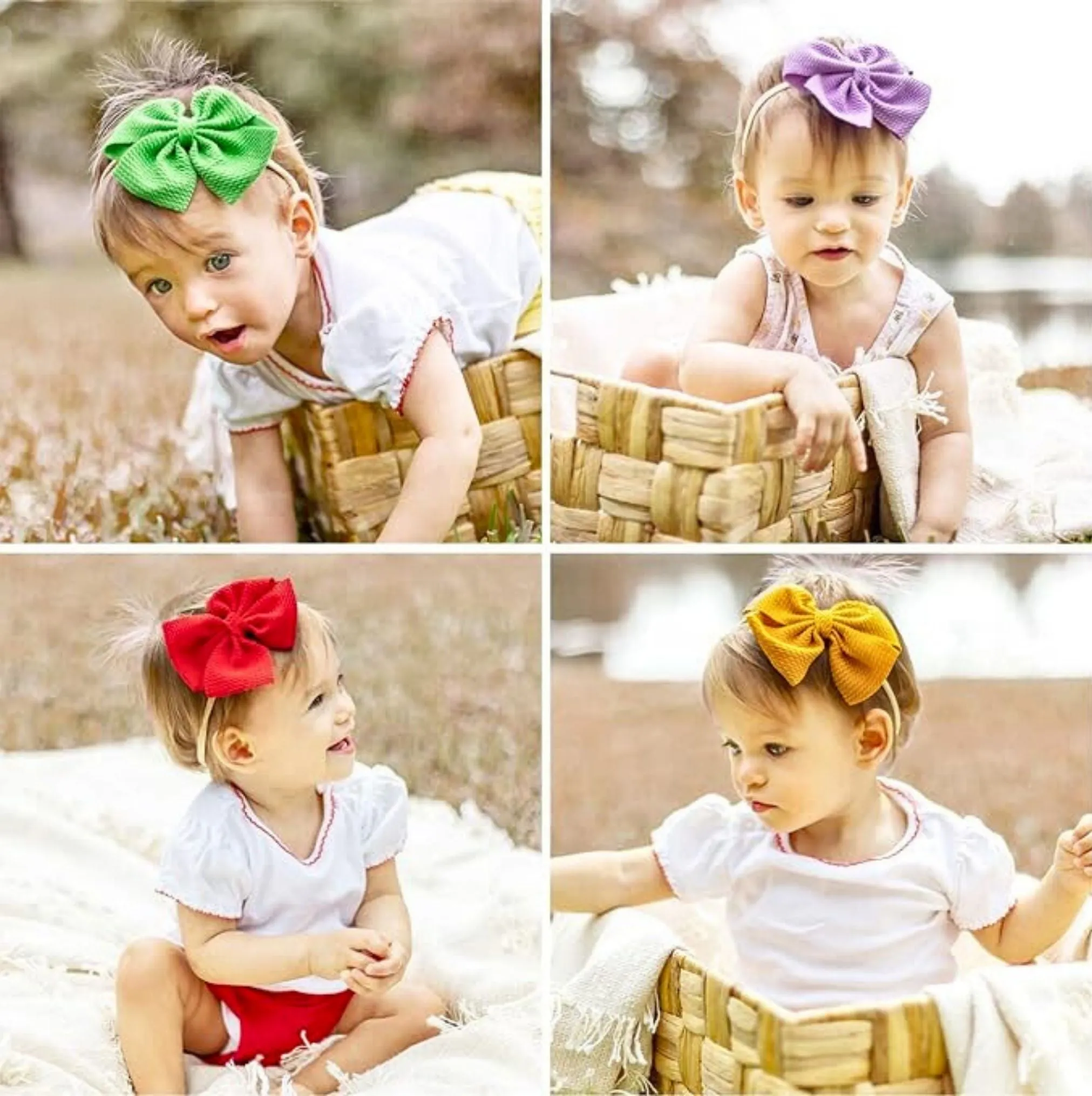 Cream Pinwheel Headband