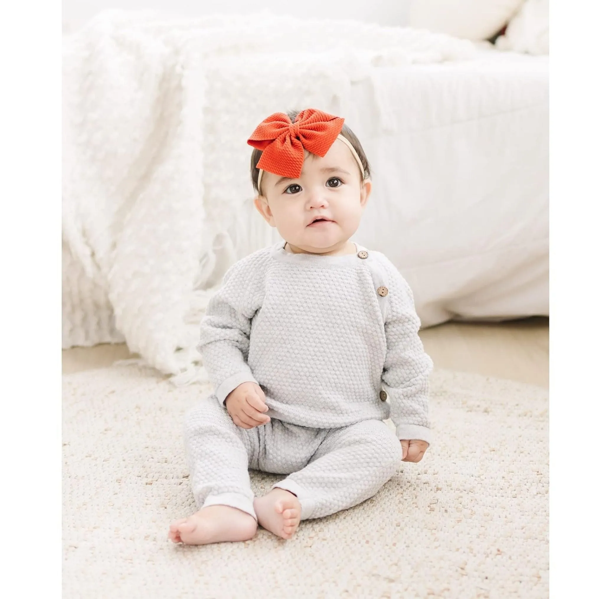 Cream Pinwheel Headband