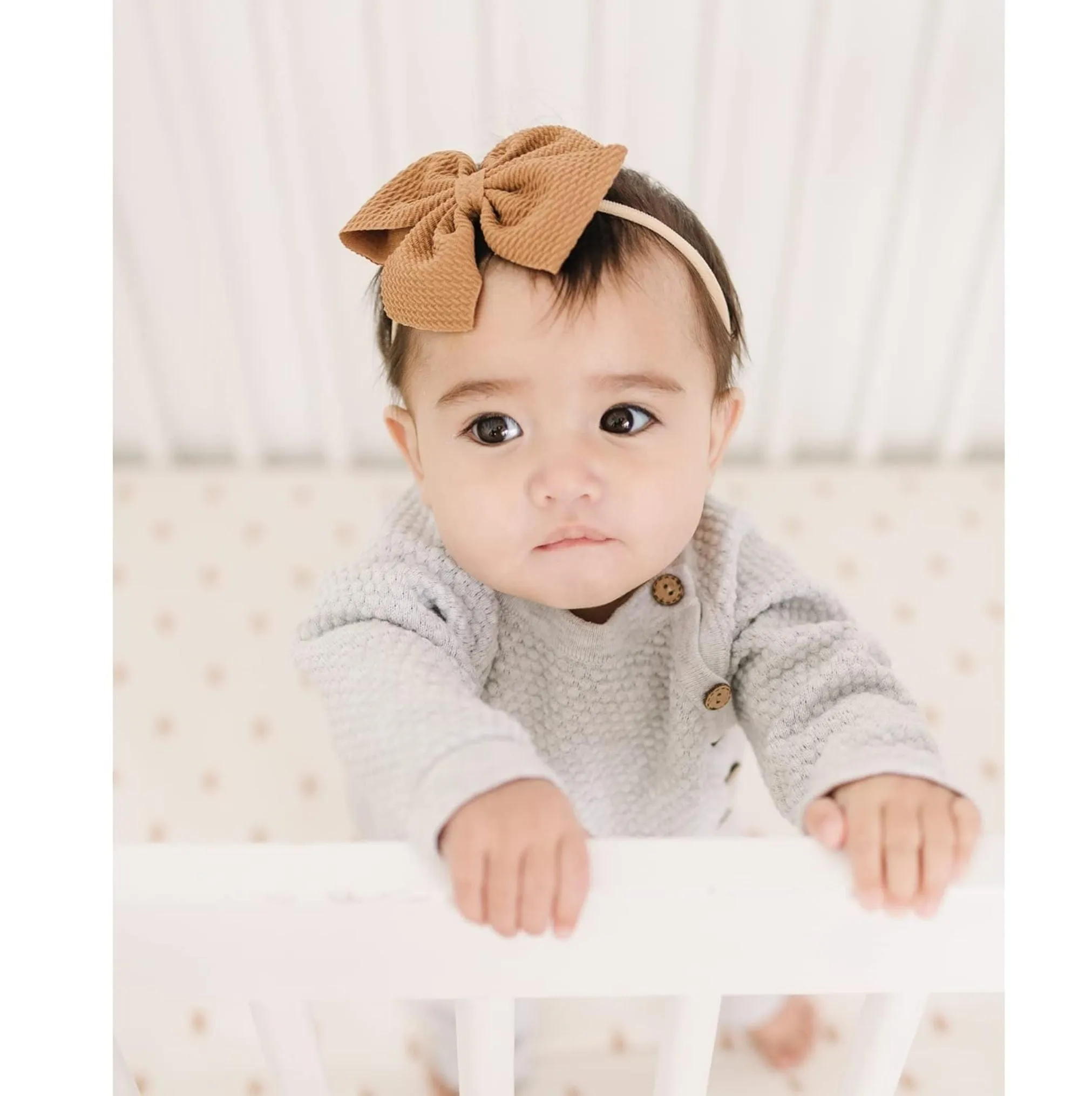Cream Pinwheel Headband