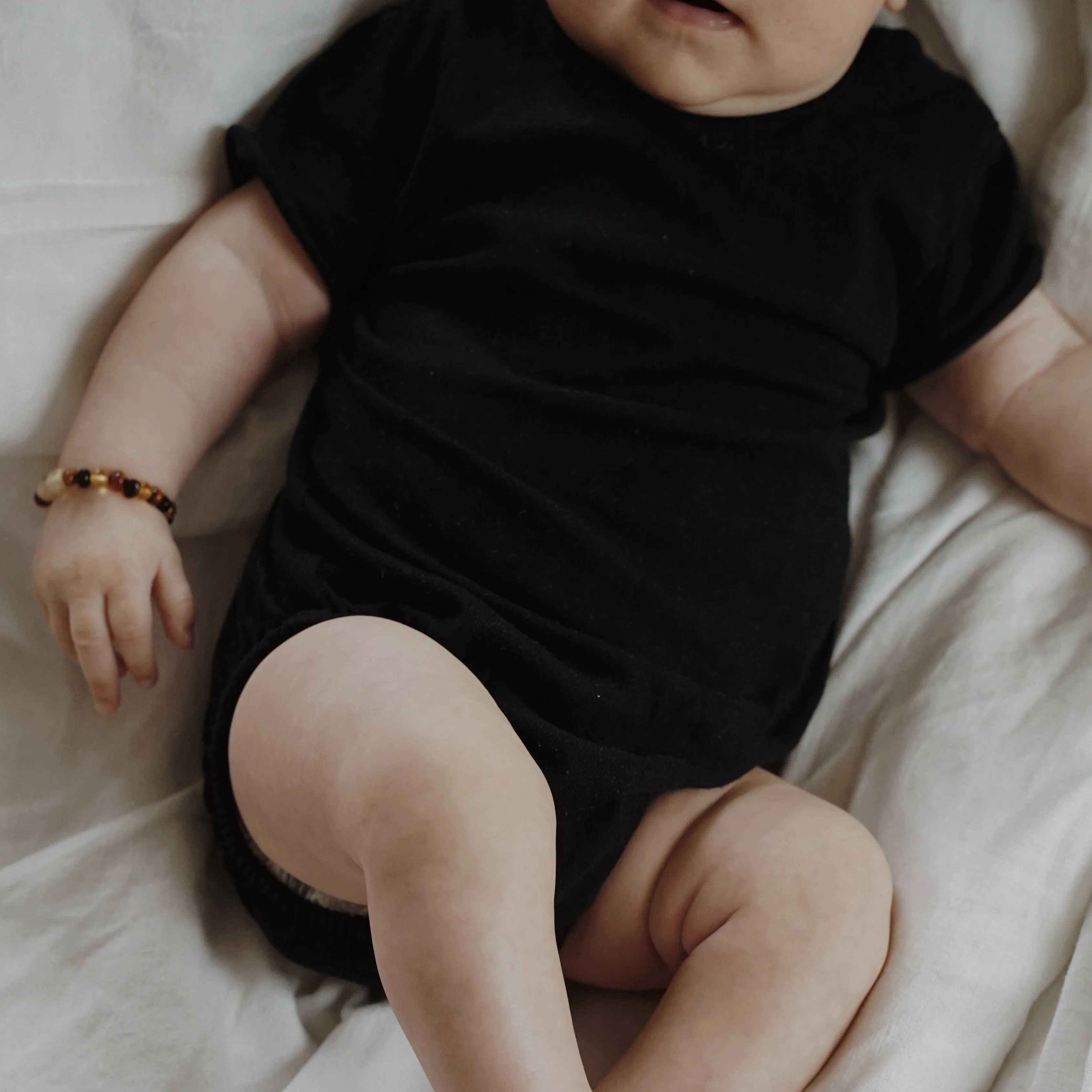 Cree Cotton Jersey Baby Bodysuit (Black)