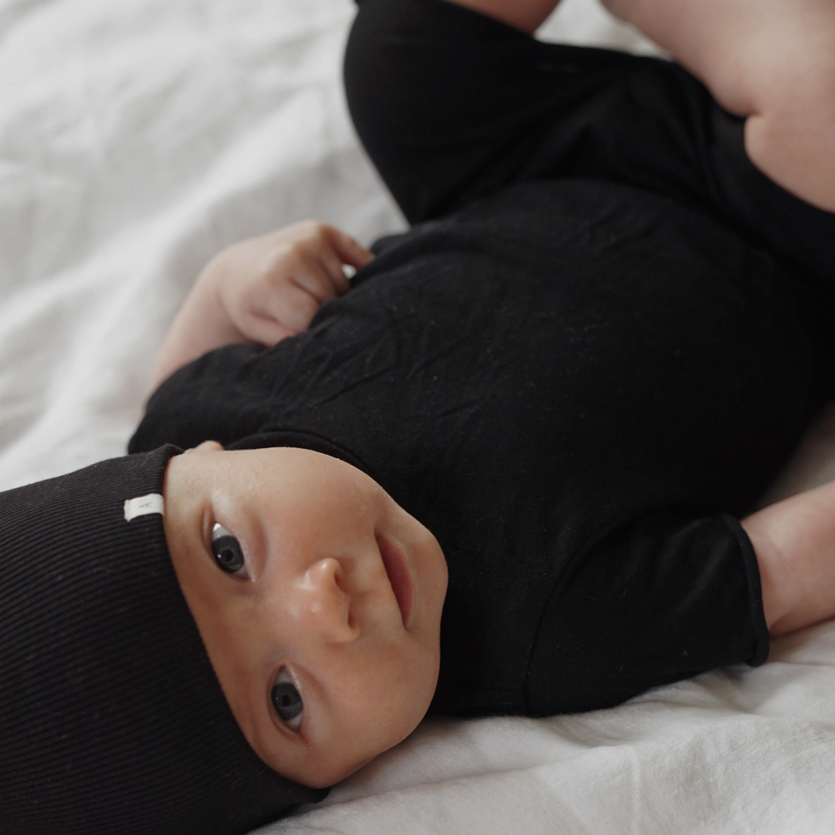 Cree Cotton Jersey Baby Bodysuit (Black)
