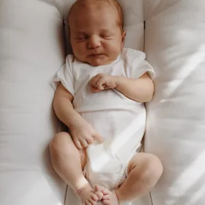 Cree Cotton Jersey Baby Bodysuit (Natural White)