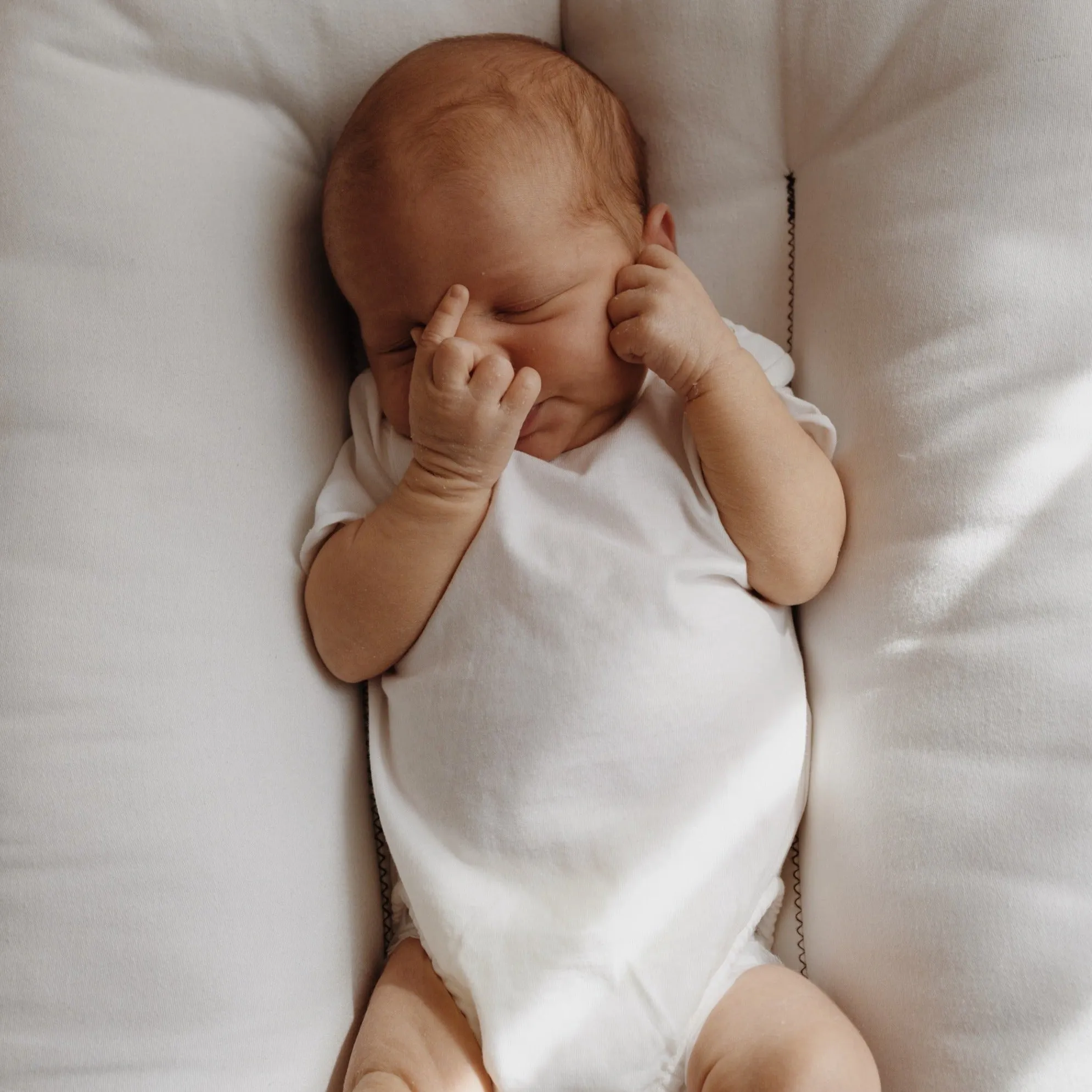 Cree Cotton Jersey Baby Bodysuit (Natural White)
