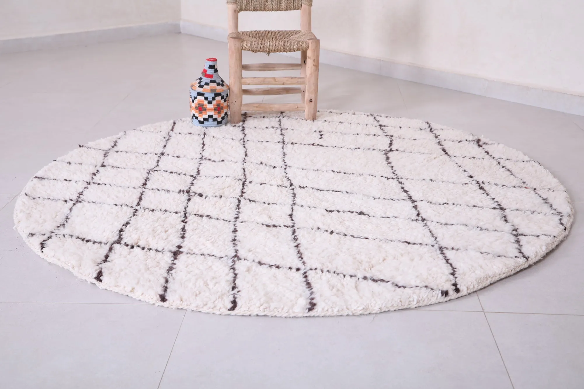 Custom Moroccan rug - custom rounded handmade rug