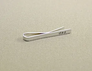 Dad tie bar in aluminum for you to personalize