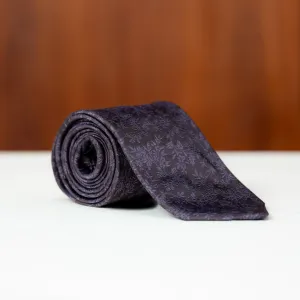 Dark Blue Subtle Floral Silk Necktie