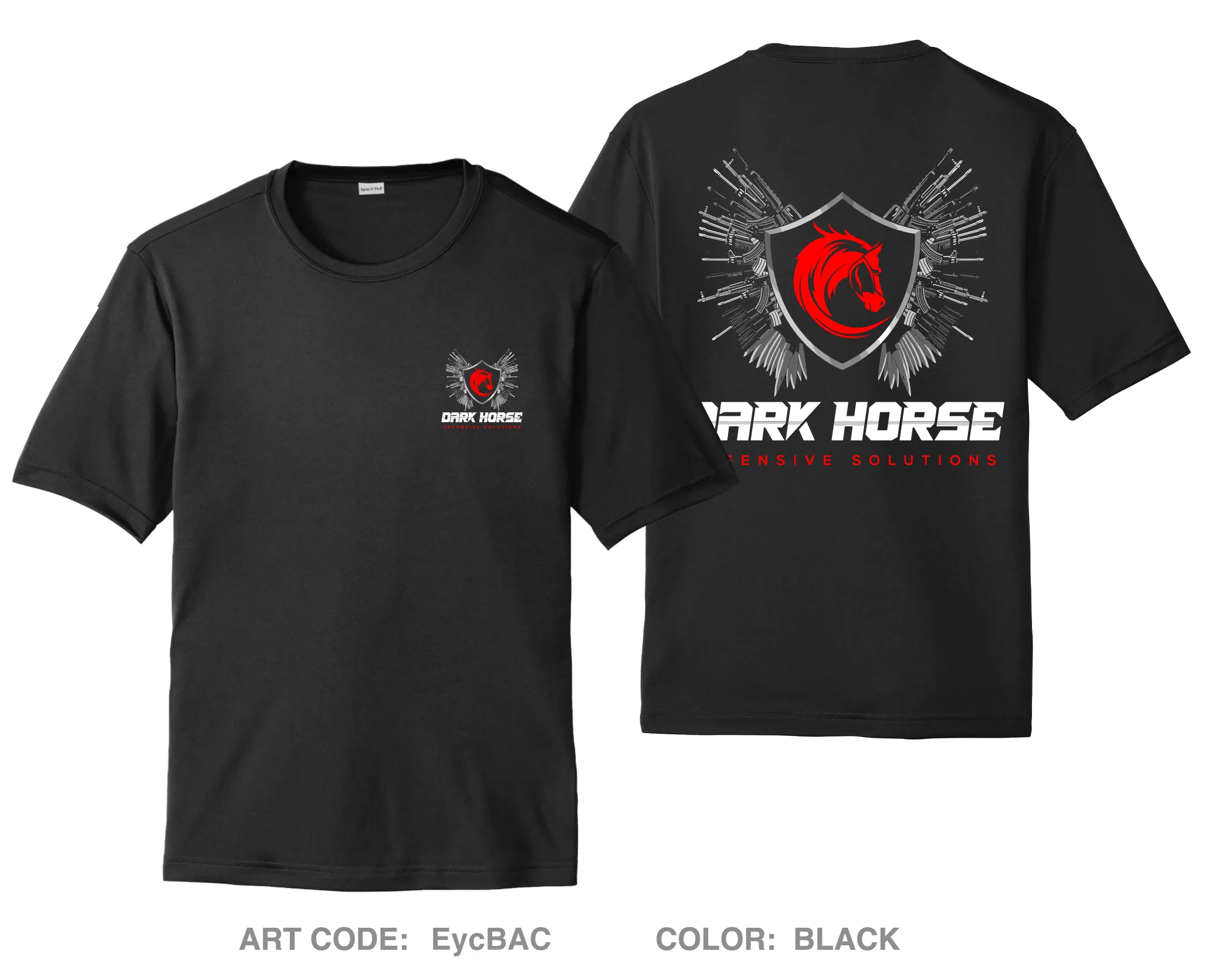 Dark Horse Defensive Solutions Hi-Tech Performance Unisex SS Tee - EycBAC