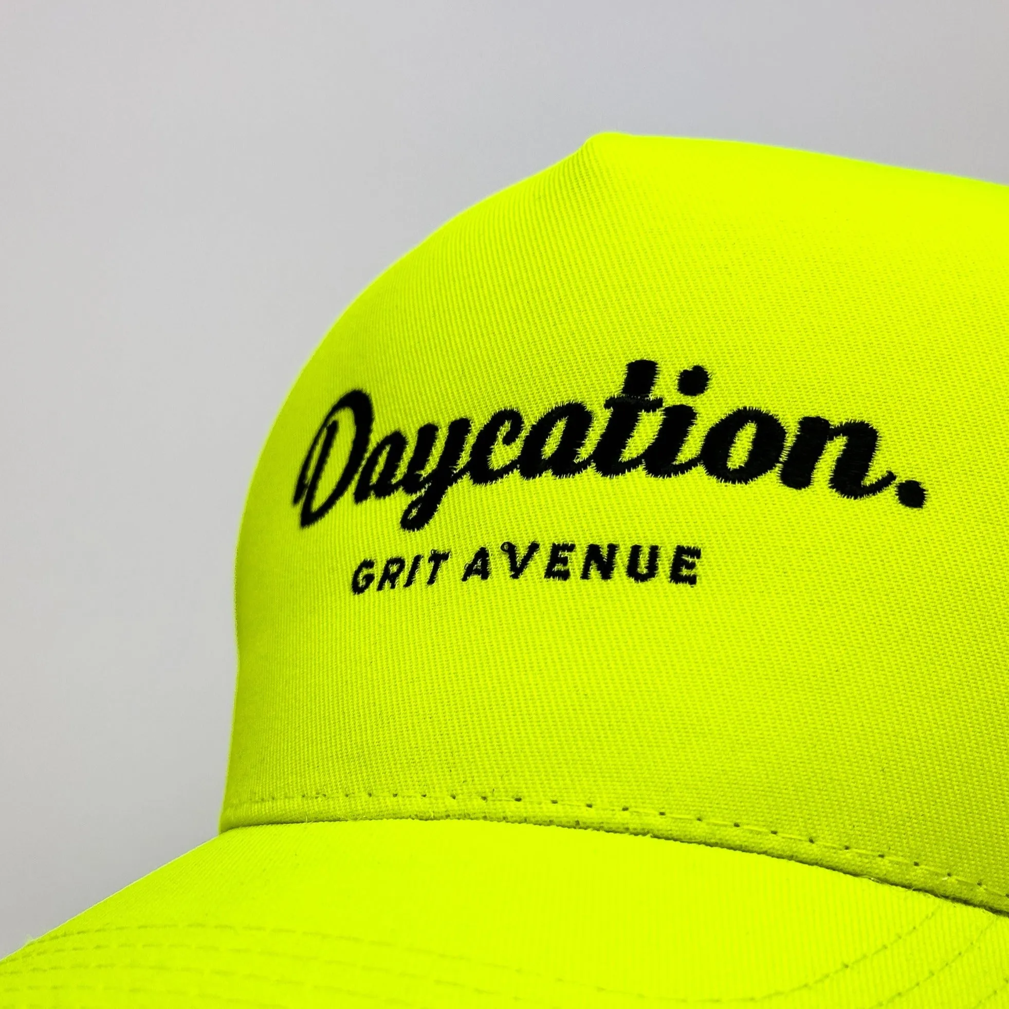 DAYCATION - Neon Lime / Black - Structured 5-Panel