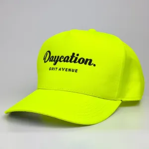 DAYCATION - Neon Lime / Black - Structured 5-Panel