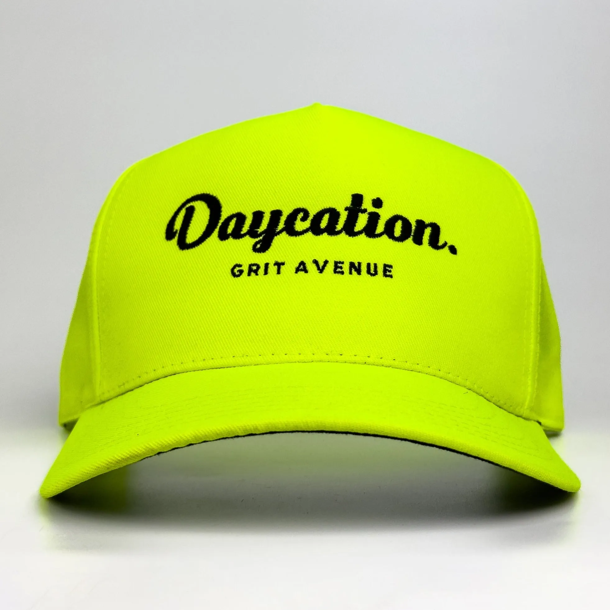 DAYCATION - Neon Lime / Black - Structured 5-Panel