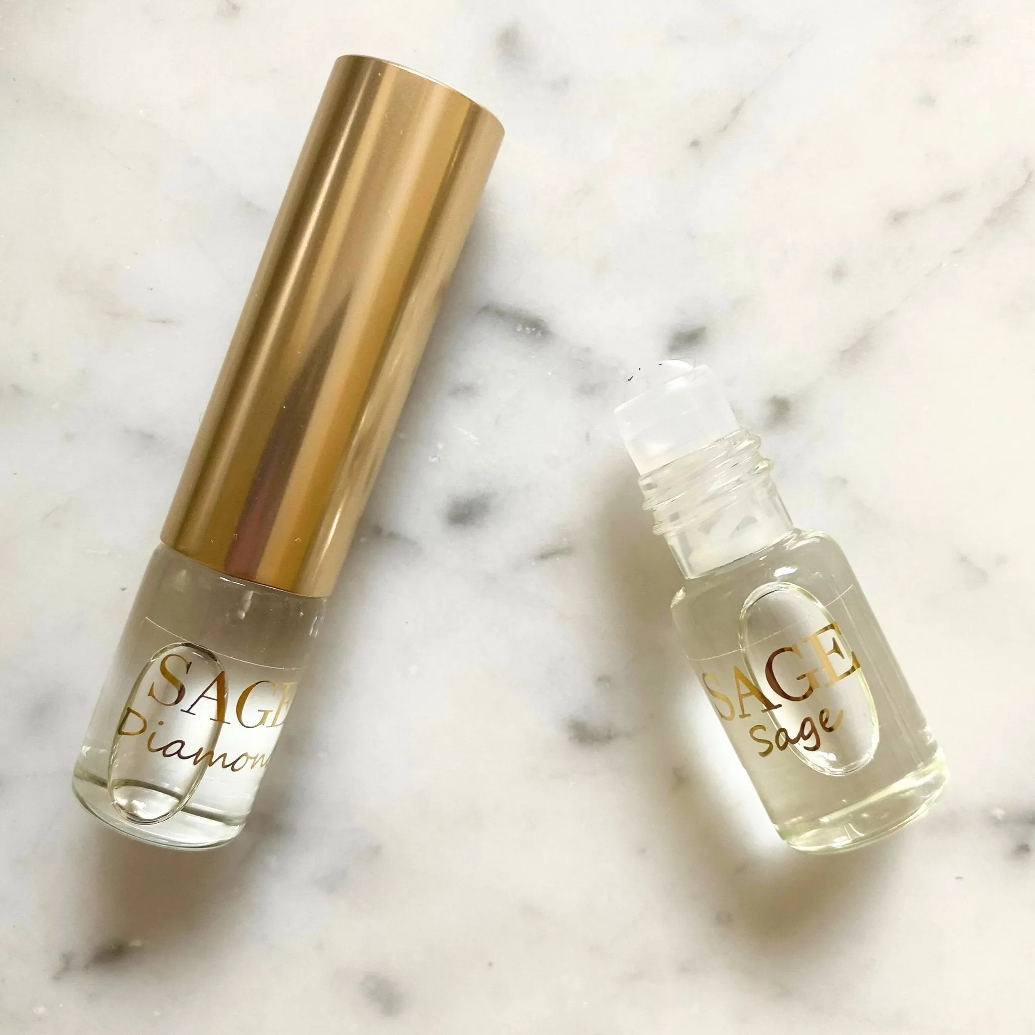 Diamond & Sage Organic 1/4 oz Eau de Toilette Dual Roll-On by Sage