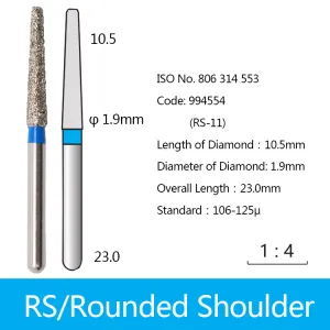 Diamond Bur - Rounded Shoulder, 994554, 994555, 994556