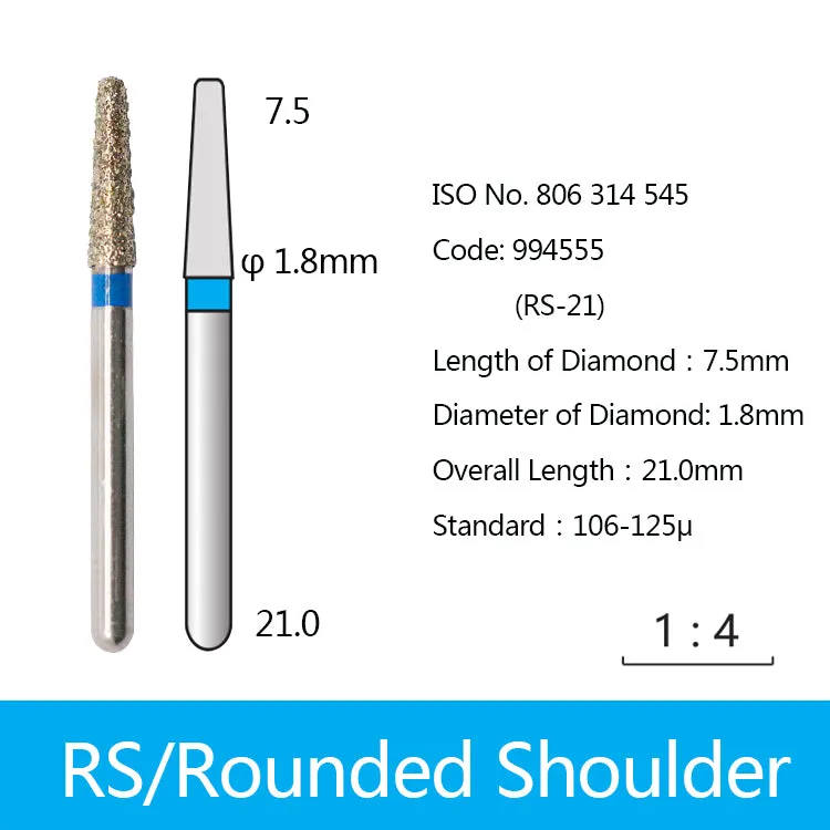 Diamond Bur - Rounded Shoulder, 994554, 994555, 994556