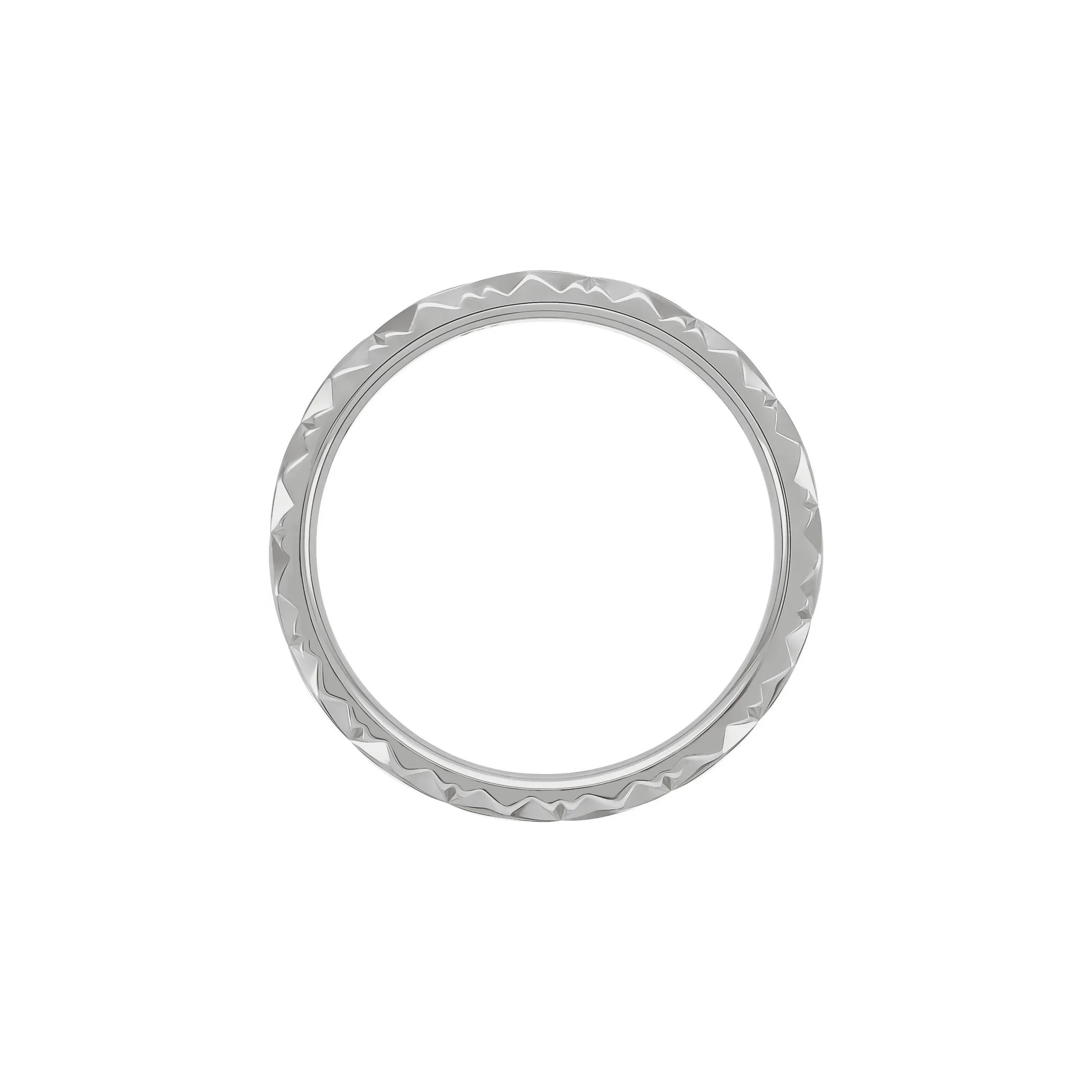 Diamond Faceted Pattern Ring