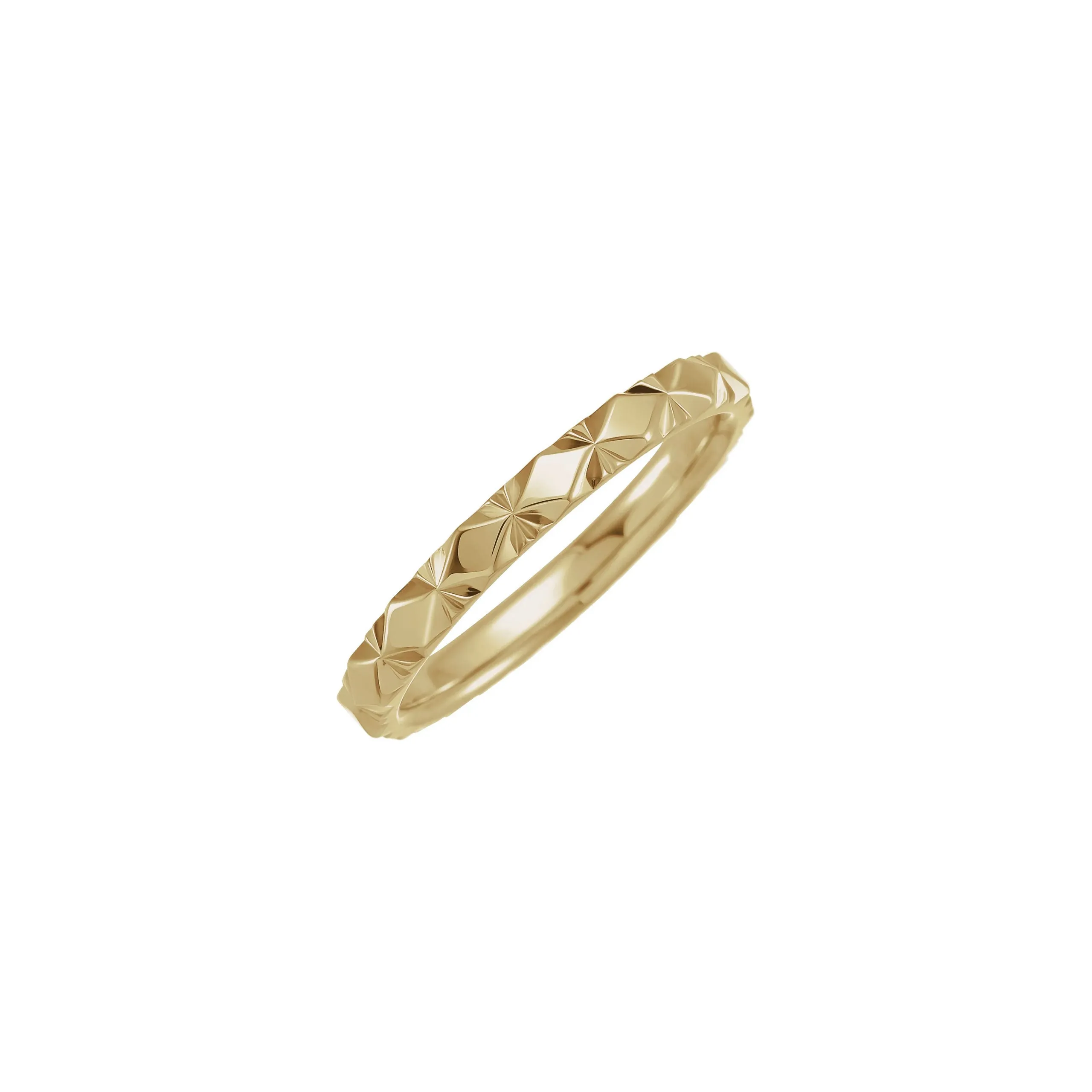 Diamond Faceted Pattern Ring