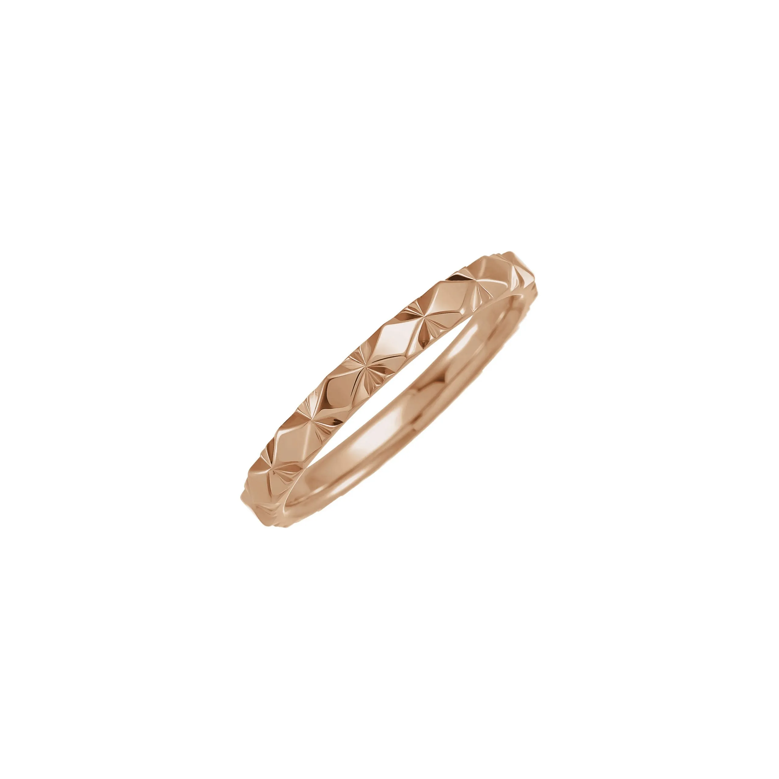 Diamond Faceted Pattern Ring