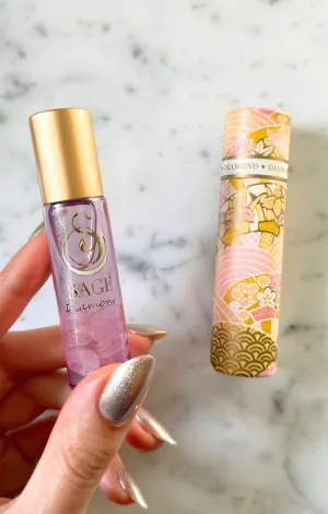 Diamond Limited Edition Shimmering 1/4 oz Gemstone Perfume Oil Concentrate Roll-On by Sage